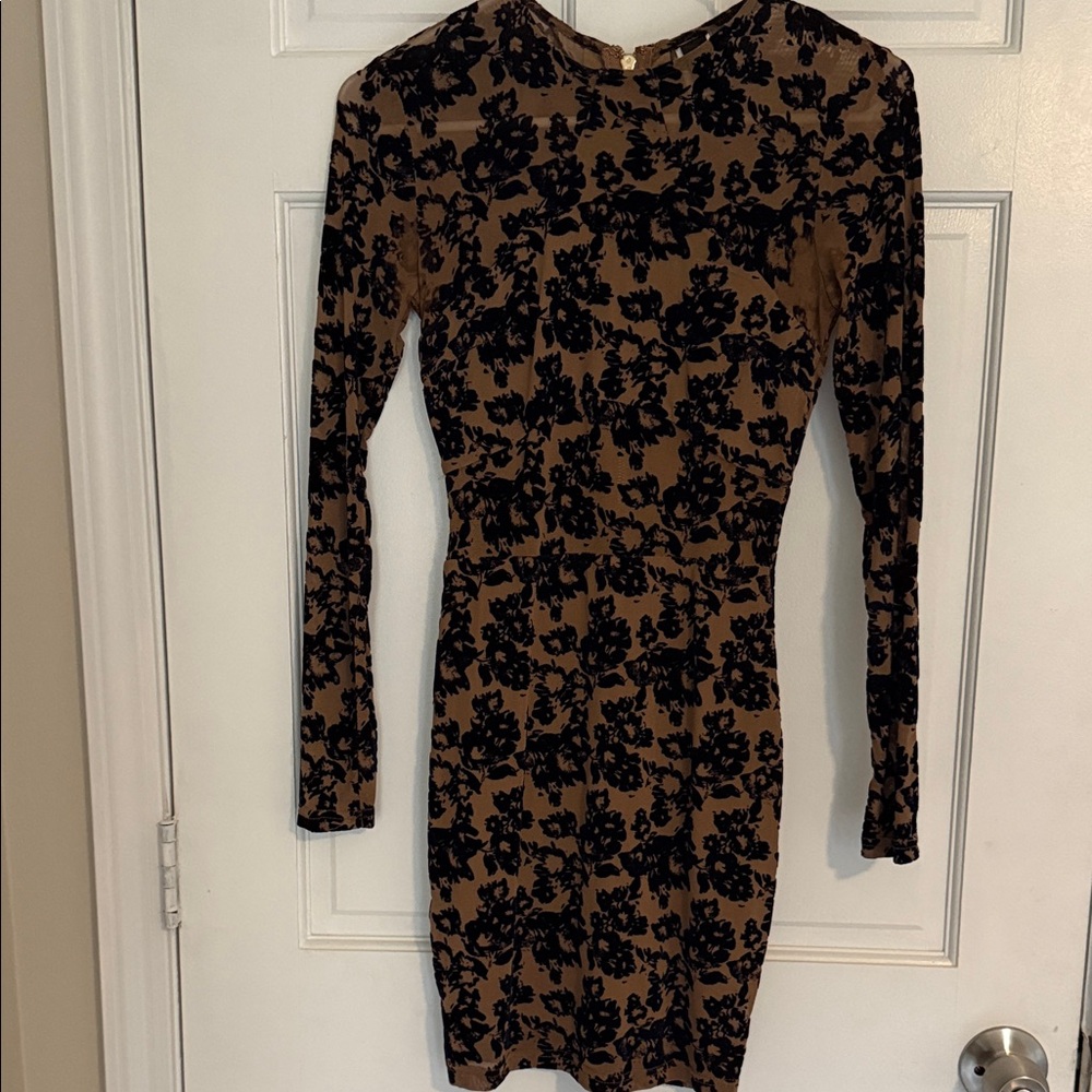 Windsor Blue Floral Long Sleeve Dress